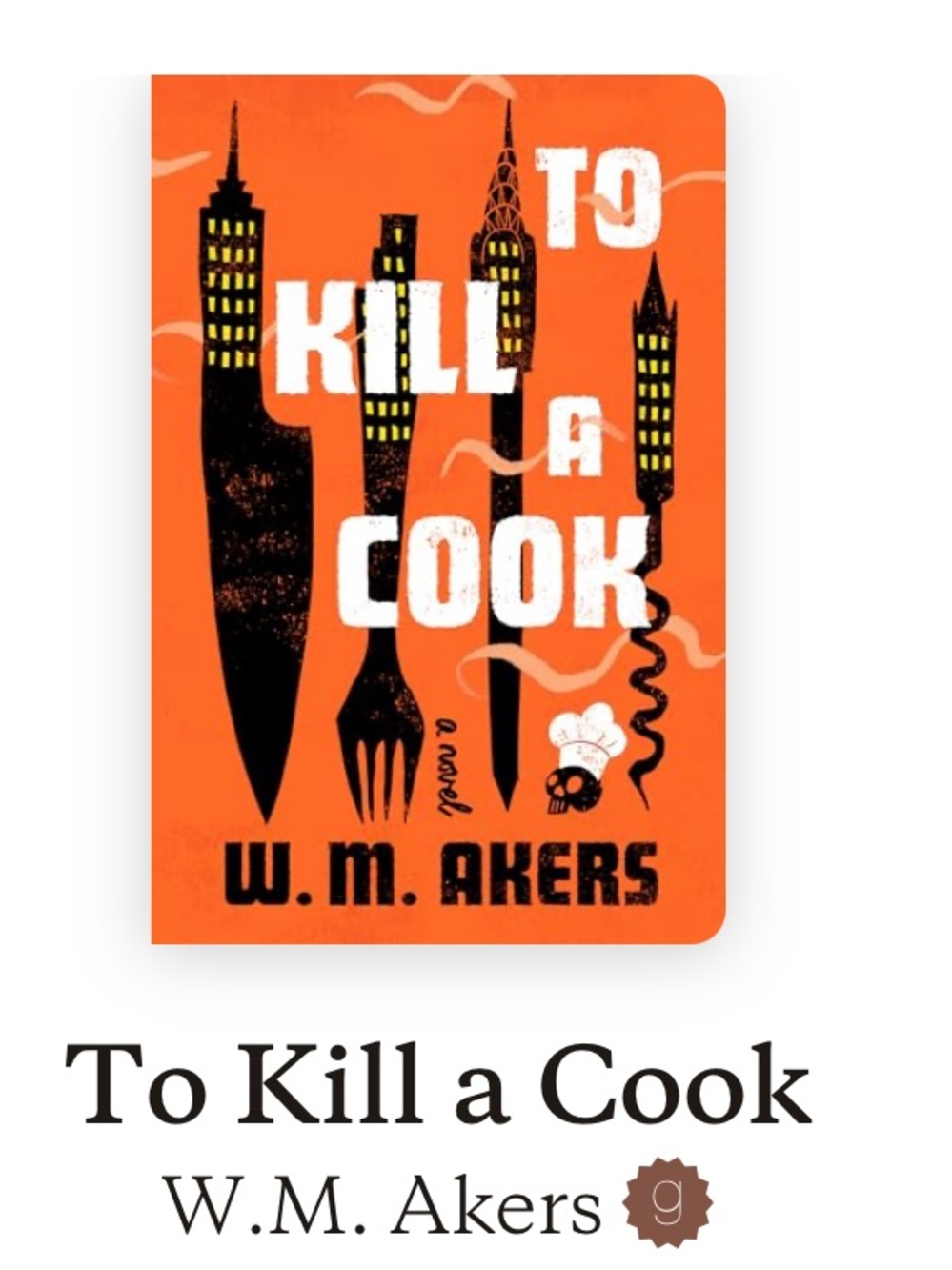 To Kill a Cook Signed Edition Book Murder Mystery Novel NWT